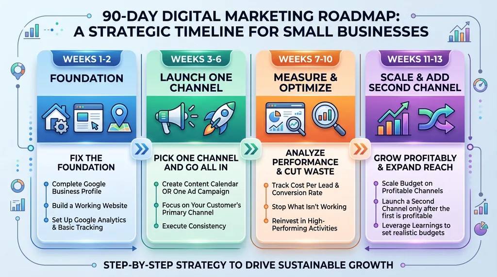 90 day digital marketing plan timeline for small business
